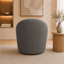 Ver imagem 3 de Poltrona Decorativa Yara Base Giratória Boucle Sala Estar Quarto Recepção Confortável