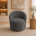 Ver imagem 1 de Poltrona Decorativa Yara Base Giratória Boucle Sala Estar Quarto Recepção Confortável