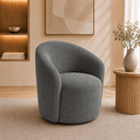 Ver imagem 4 de Poltrona Decorativa Yara Base Giratória Boucle Sala Estar Quarto Recepção Confortável