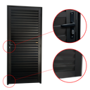 Ver imagem 2 de Porta Veneziana Alumínio 86 Esq Preto Brimak