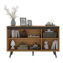 Ver imagem 2 de Aparador Buffet com 3 Portas Retrô 135cm Multimóveis CR50281 Lâmina Mel/Preto
