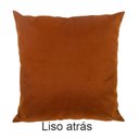Ver imagem 7 de Kit 4 Capas de Almofada Veludo Drapeada Quadrada Terracota e Bege