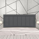 Ver imagem 2 de Cabeceira Estofada para Cama Queen Sevilla Cinza - M. Arapongas Suede