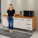 Ver imagem 4 de Balcão Atenas 4 Portas e 3 Gavetas Kaiki Móveis