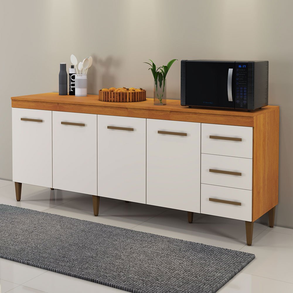 Balcão Atenas 4 Portas e 3 Gavetas Kaiki Móveis