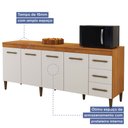 Ver imagem 7 de Balcão Atenas 4 Portas e 3 Gavetas Kaiki Móveis