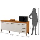 Ver imagem 3 de Balcão Atenas 4 Portas e 3 Gavetas Kaiki Móveis