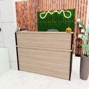 Ver imagem 3 de Balcão Atendimento Recepção Consultório 1400x600 Netmobil - Dubai