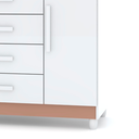 Ver imagem 3 de Comôda Sapateira 5 Gavetas Line sem Espelho Branco Camarim Móveis Vila Rica Cor