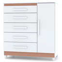 Ver imagem 1 de Comôda Sapateira 5 Gavetas Line sem Espelho Branco Camarim Móveis Vila Rica Cor