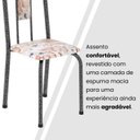 Ver imagem 7 de Conjunto de Mesa Tubular 100x60cm Tampo em Granito com 4 Cadeiras Lívia Prata/Botanic Bege/Mart