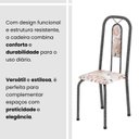Ver mais imagens de Conjunto de Mesa Tubular 100x60cm Tampo em Granito com 4 Cadeiras Lívia Prata/Botanic Bege/Mart