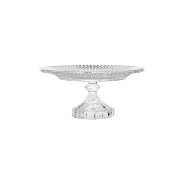 Prato P/bolo C/pe de Cristal Reinaissence 18,5x9,5cm