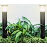 Kit 10 Poste Balizador Luminária Casa Sítio Jardim 35cm Preto + Lâmpada - 6