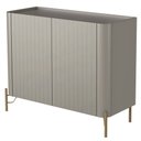 Ver imagem 5 de Buffet Sala de Jantar 2 Portas Brise 1 Gaveta Pés Industrial Dourado Naim I03 Grigio - Lyam
