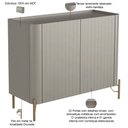 Ver imagem 2 de Buffet Sala de Jantar 2 Portas Brise 1 Gaveta Pés Industrial Dourado Naim I03 Grigio - Lyam
