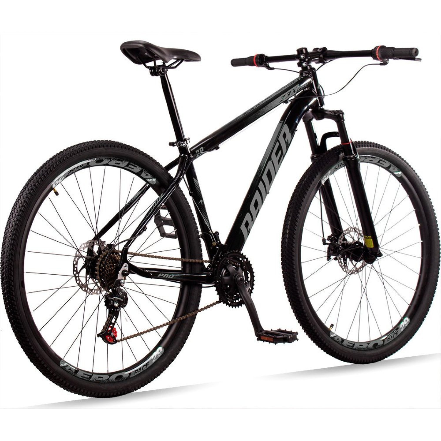 Bicicleta Aro 29 Raider Z3X Pro 21V Freio a Disco e Suspensão