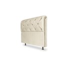 Ver imagem 1 de Cabeceira De Cama Box Daiana Solteiro 90cm X 118cm Suede Marfim Mz Decor