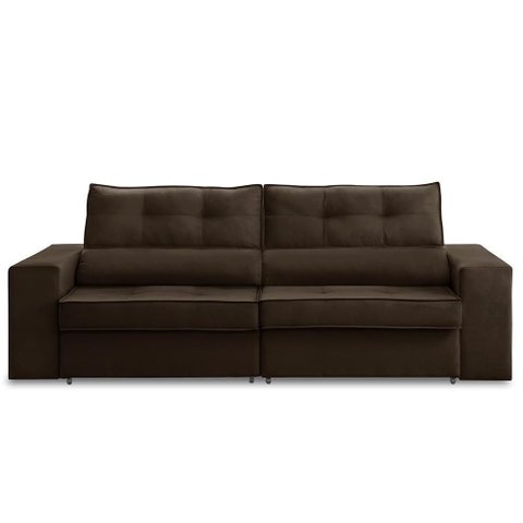 Sofá Retrátil e Reclinável 2 Lugares 1,70m com Molas Milão Suede Mirra Decor