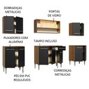 Ver imagem 5 de Armário de Cozinha Completa 233cm Rustic/preto Emilly Smile Madesa 04