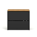 Ver imagem 5 de Sapateira Mel com 2 Portas Basculantes para Quarto ou Hall de Entrada - Preto com Freijó