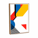 Ver imagem 3 de Quadro Decorativo Formas Geométricas Mondrian com Moldura Filete