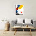 Ver imagem 1 de Quadro Decorativo Formas Geométricas Mondrian com Moldura Filete