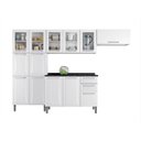 Ver imagem 2 de Cozinha Modulada Compacta em Aço 4 Peças 13 Portas 2 Gavetas Paneleiro Duplo Tarsila Itatiaia Branco