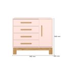 Ver imagem 4 de Conjunto Berço Mini Cama Retrô, Cômoda Sapateira Slim e Guarda Roupa C/ Cômoda Rosa