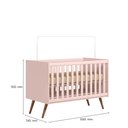 Ver imagem 2 de Conjunto Berço Mini Cama Retrô, Cômoda Sapateira Slim e Guarda Roupa C/ Cômoda Rosa