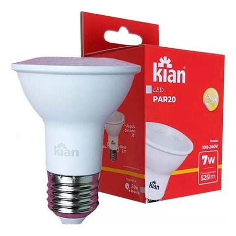 Lamp LED PAR20 7W E27 525LM 2700k Kian