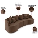 Ver imagem 3 de Sofá 4 Lugares Orgânico Living 250cm Mersa Veludo K01 - D’Rossi