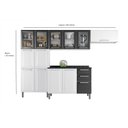 Ver imagem 4 de Cozinha Modulada Compacta em Aço 4 Peças 13 Portas 2 Gavetas Paneleiro Duplo Tarsila Itatiaia