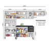 Cozinha Modulada Compacta em Aço 4 Peças 13 Portas 2 Gavetas Paneleiro Duplo Tarsila Itatiaia  - 3