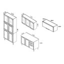 Ver imagem 3 de Cozinha Modulada Compacta em Aço 4 Peças 13 Portas 2 Gavetas Paneleiro Duplo Tarsila Itatiaia