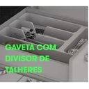 Ver imagem 7 de Cozinha Modulada Compacta em Aço 4 Peças 13 Portas 2 Gavetas Paneleiro Duplo Tarsila Itatiaia Preto/Branco