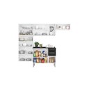 Ver imagem 5 de Cozinha Compacta em Aço 4 Peças 13 Portas 2 Gavetas Paneleiro Duplo em Aço Luce Itatiaia