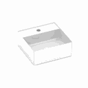 Ver imagem 1 de Cuba de Apoio Quadrada Branco Platinum 35x35 Cm - Incepa