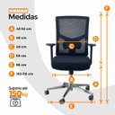 Ver imagem 5 de Cadeira de Escritório Diretor Ergonômica Oficial Corporativa Viena sem Apoio