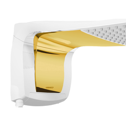Chuveiro Acqua Wave | Branco com Dourado- 220v - 2