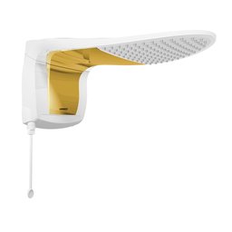 Chuveiro Acqua Wave | Branco com Dourado- 220v - 1