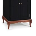 Ver imagem 4 de Balcão Adega 2 Portas 1 Gaveta e Pés Luis XV 60814 Hannover Linz Móveis - Preto/Imbuia