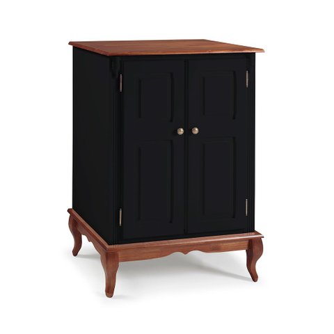 Balcão Adega 2 Portas 1 Gaveta e Pés Luis XV 60814 Hannover Linz Móveis - Preto/Imbuia
