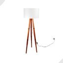 Ver imagem 1 de Luminaria Zarah Tripe de Madeira Moderna Sala Quarto Escritorio Moderna Decoração Minimalista:branco