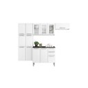 Ver imagem 2 de Cozinha Compacta em Aço 4 Peças 13 Portas 2 Gavetas Paneleiro Duplo em Aço Luce Itatiaia