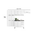 Ver imagem 4 de Cozinha Compacta em Aço 4 Peças 13 Portas 2 Gavetas Paneleiro Duplo em Aço Luce Itatiaia