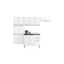 Ver imagem 2 de Cozinha Compacta em Aço 4 Peças 13 Portas 2 Gavetas Paneleiro Duplo em Aço Luce Itatiaia