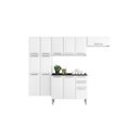 Ver imagem 2 de Cozinha Compacta em Aço 4 Peças 13 Portas 2 Gavetas Paneleiro Duplo em Aço Luce Itatiaia
