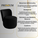 Ver imagem 6 de Poltrona Orgânica Redonda Suede Preto Luxo Moderna Conforto Design P/ Sala Espera Recepção Hall