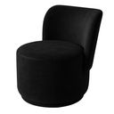 Ver imagem 2 de Poltrona Orgânica Redonda Suede Preto Luxo Moderna Conforto Design P/ Sala Espera Recepção Hall